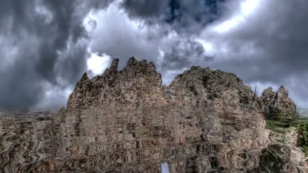 Amazing Mountains Reflected Water — Stock Video