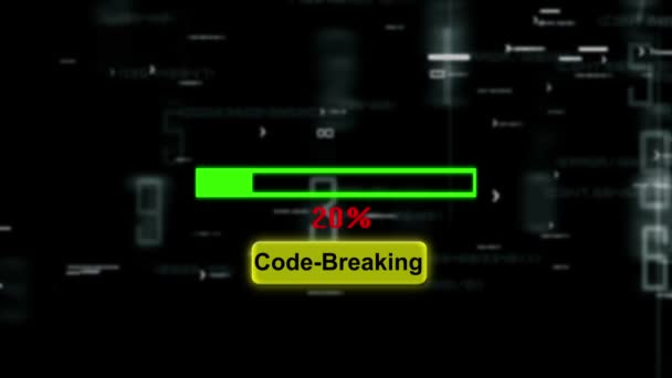 Força bruta anexa quebra de código — Vídeo de Stock