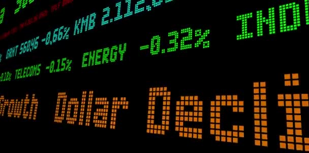 Penurunan Dolar sebagai Pertumbuhan Data Eropa — Stok Video