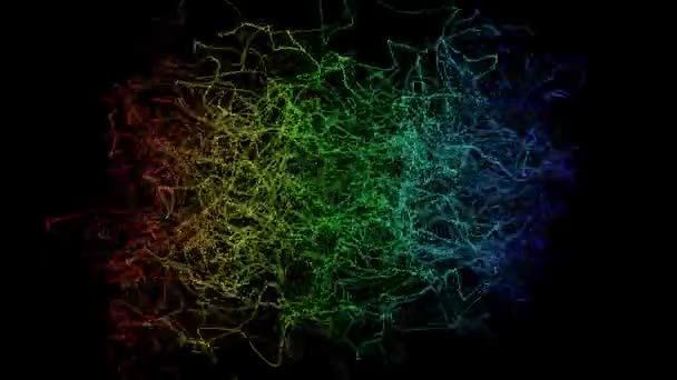 Cordas aleatórias coloridas dinâmicas — Vídeo de Stock