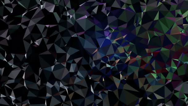 Bunte Dreieck-Polygone Animation — Stockvideo