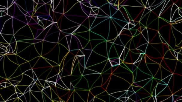 Renkli üçgen çokgenler — Stok video