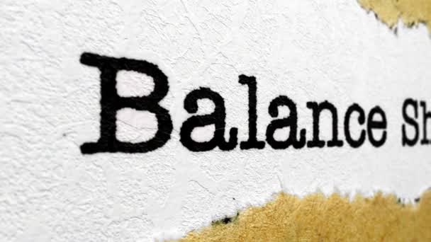 Balance general — Vídeo de stock