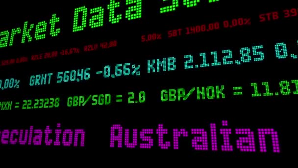 Avustralya Doları % 0,7 üzerinde spekülasyon faiz oranı düşer. — Stok video