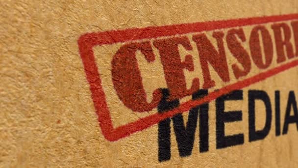 Media censored concept — Stock Video