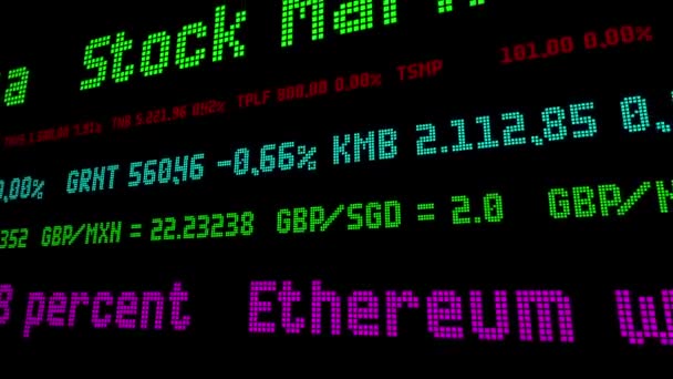 Ethereum gick från stiger drygt 8 procent — Stockvideo