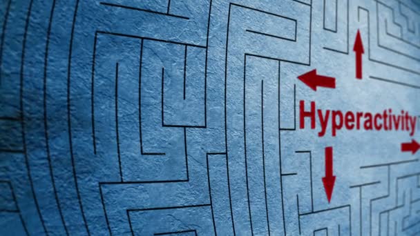 Hyperaktivitet labyrint koncept — Stockvideo