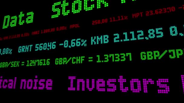 Investerare blockera ut politiska bullret — Stockvideo
