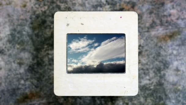 Ciel Nuages Time Lapse sur film diapositive — Video