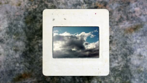 Ciel Nuages Time Lapse sur film diapositive — Video