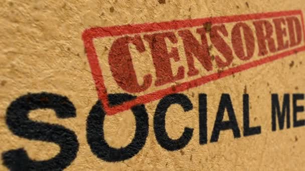 Censored social media — Stock Video