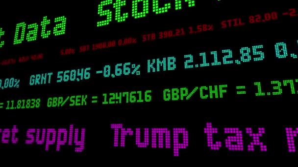 Trump vergi reformları risk bize bond piyasası tedarik sıkma — Stok video