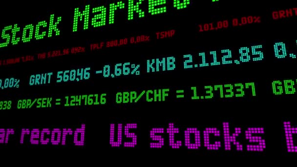 Wall St marches friss magasságra és a dollár ugrik — Stock videók