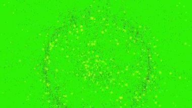 Parçacıklar yeşil ekran üzerinde