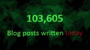 Bugün yazılı bloglar Internet istatistikleri sayısı