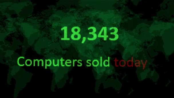 Internet stats Computer verkocht vandaag — Stockvideo
