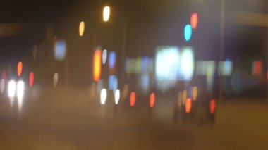 Anamorpfic bokeh şehir ışıkları