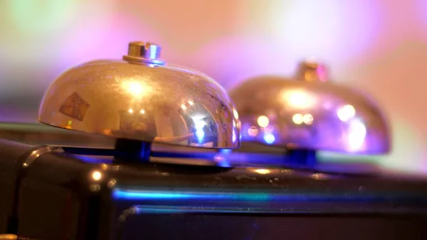 Close Up Of Bells On Vintage Phone — Stock Photo, Image