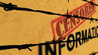 Sansürlü bilgi metin barbwire karşı