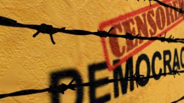 Sansürlü demicracy metin barbwire karşı
