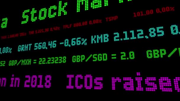 ICO mengangkat lebih dari 4 miliar pada tahun 2018 — Stok Video