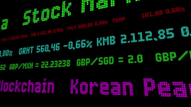Koreanska fredsavtal inspelade på Ethereum Blockchain — Stockvideo