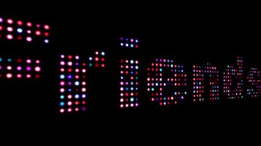 Siyahın üzerinde renkli yazı