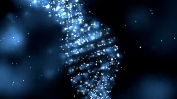 Papel azul polvo de partículas Abstract Light Bokeh Motion — Vídeos de Stock