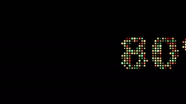 80 Prozent Off Front Text Scrolling LED-Wanddisplay — Stockvideo