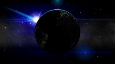 Dünya yıldızlara karşı uzayda dönüyor