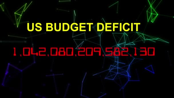 Défice orçamental dos EUA contador de relógio ao vivo — Vídeo de Stock
