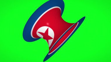 Kuzey Kore bayrağı yeşil ekranda can yeleğine dönüşüyor