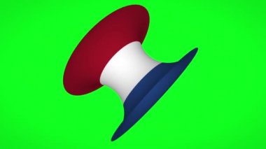 Yeşil ekranda Hollanda bayrağı can yeleğine dönüşüyor