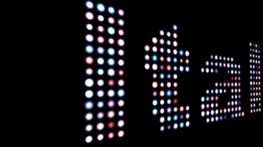 İtalya renkli yazı üzerine siyah