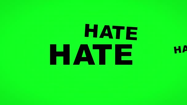 Xenophobia and hate concept on green screen — Stock Video