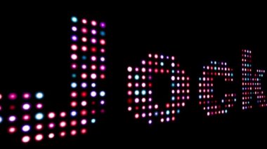 Jokey renkli yazı üzerine siyah