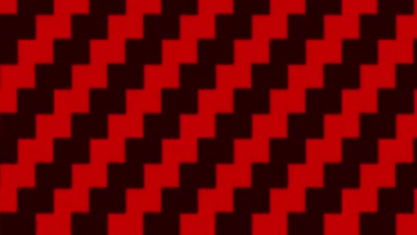 El fondo rojo raya infinito zoom de vídeo abstracto — Vídeo de stock