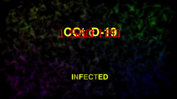 Vírus da Corona covid-19 estatísticas vivas infectadas — Vídeo de Stock