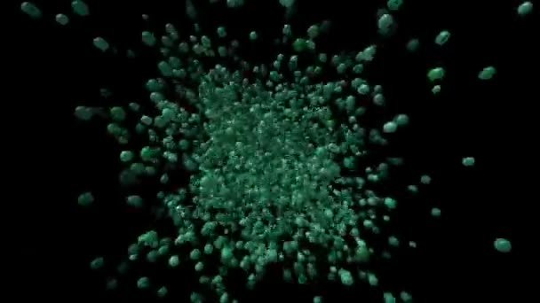 Gros plan sur la propagation des bactéries dans les gouttelettes — Video