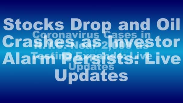 USA corona virus covid 19 novinky — Stock video