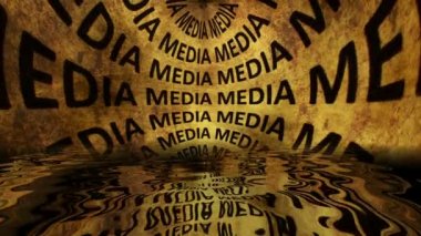 Suya yansıtılan ortam metni