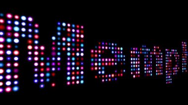 Memphis renkli yazı üzerine siyah