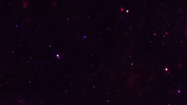 Sterren aan de nachtelijke hemel nevel en sterrenstelsel — Stockvideo