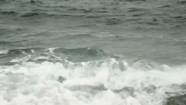 Θαλάσσια κύματα στην παραλία — Αρχείο Βίντεο