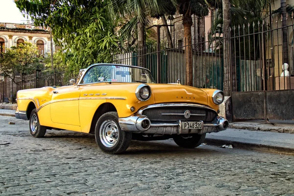 Parked Classic Car in Cuba Stock Picture