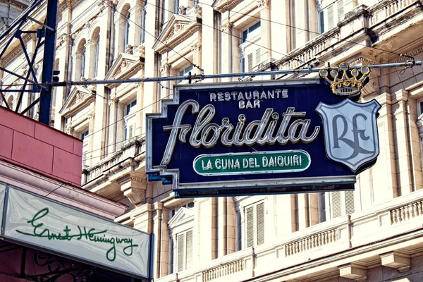 Floridita Nightclub Sign — Stock Photo, Image