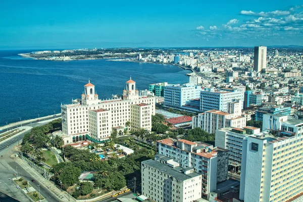 Havana Küba kıyı şeridi havai görünümü