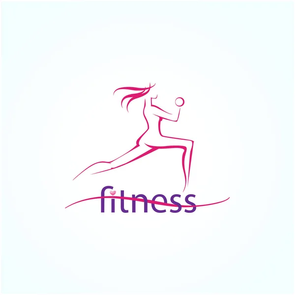 Fitness ans sport girls icons — Stock Vector