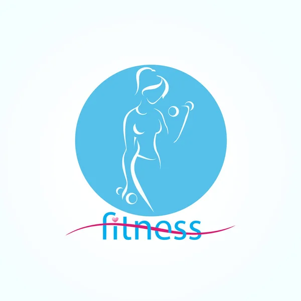 Fitness et les filles de sport icônes — Image vectorielle