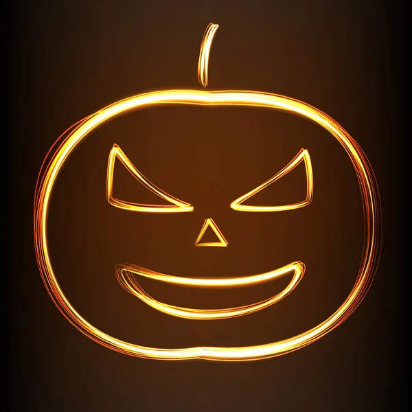 Silhouette of Halloween pumpkin — Stock Vector